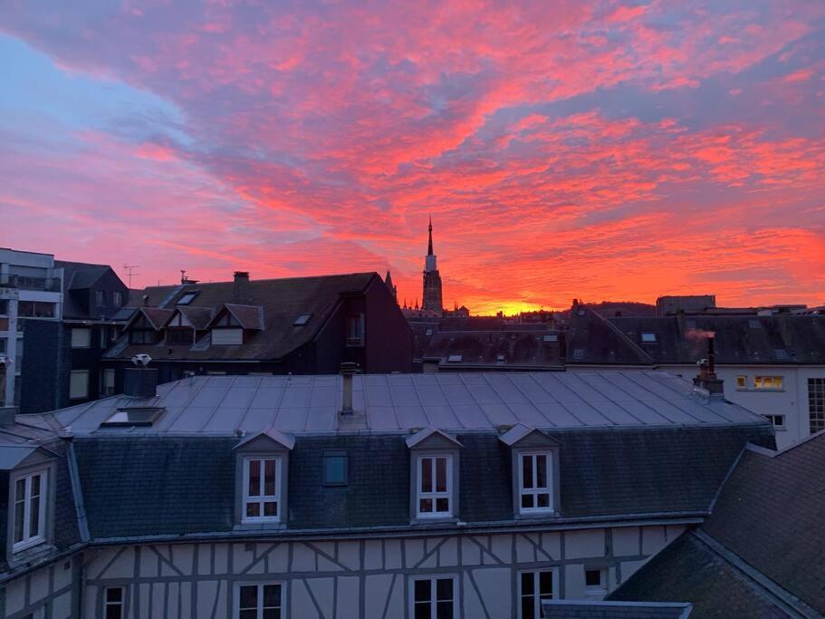 Le Henri IV - Vue Cathedrale, Parking Lägenhet Rouen Exteriör bild